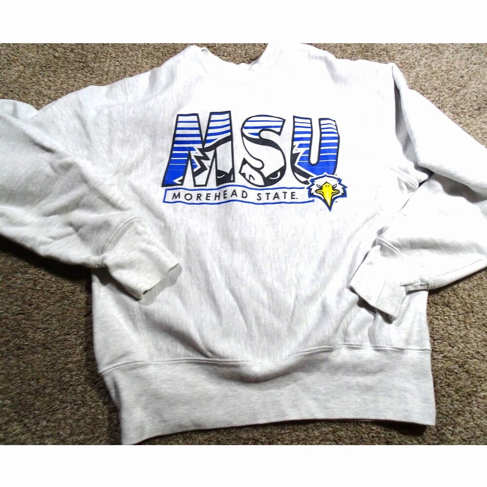 Vtg Champion Reverse Weave Morehead State University MSU Sweatshirt Size S